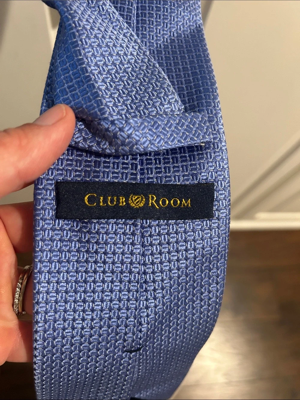 Club Room Men's Blue Textured Tie